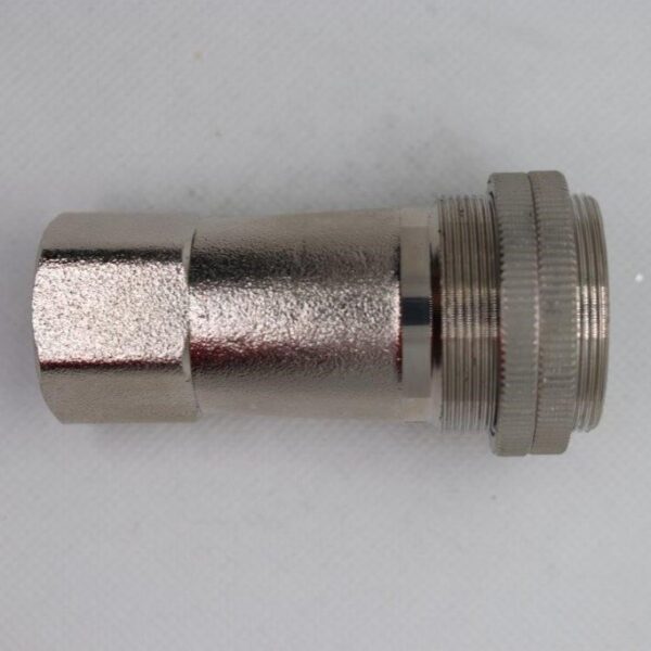 Quality Straight Bayonet Socket 1/2" Female BSP Thread c/w mounting lock rings for a neater finish.