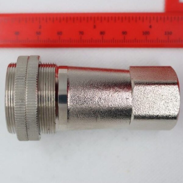 Quality Straight Bayonet Socket 1/2" Female BSP Thread c/w mounting lock rings for a neater finish.