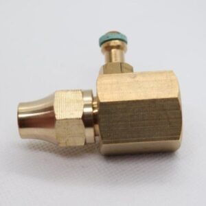 Quality Brass LPG Gas  Test Point Union Fitting 3/8" Male SAE Flare x 1/2" Female BSP Thread