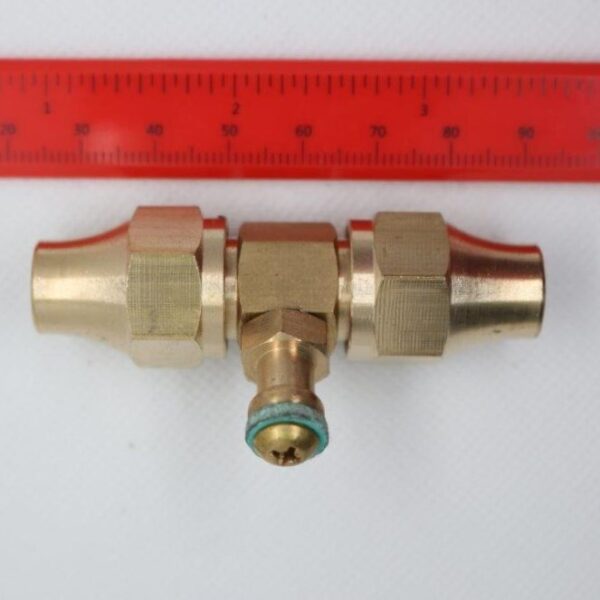 Quality Brass LPG Gas Test Point Union Fitting Double 3/8" SAE Flare