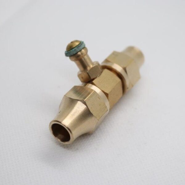 Quality Brass LPG Gas Test Point Union Fitting Double 3/8" SAE Flare