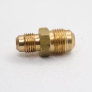 Quality Brass LPG Gas Double Male SAE Flare Union Fitting, 3/8" Male SAE Flare x 5/16" Male SAE Flare 