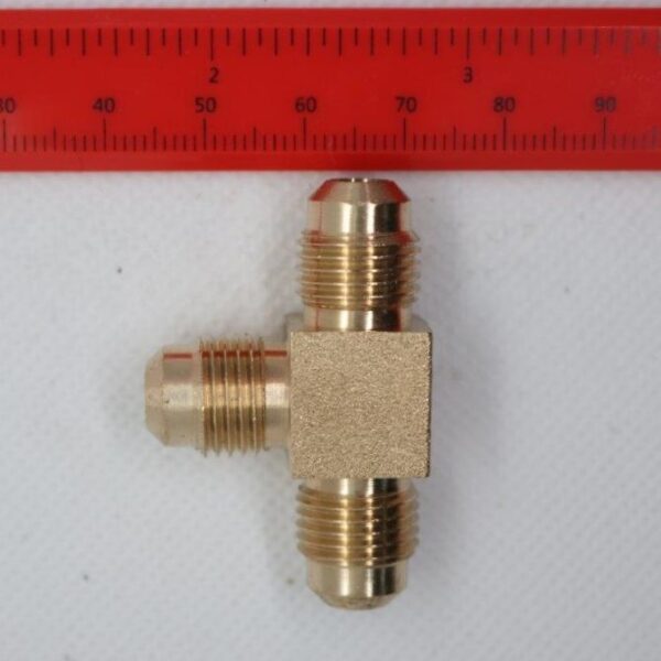 Quality Brass LPG Gas Tee Union Fitting 5/16" Male SAE Flare x 5/16" Male SAE Flare x 5/16" Male SAE Flare