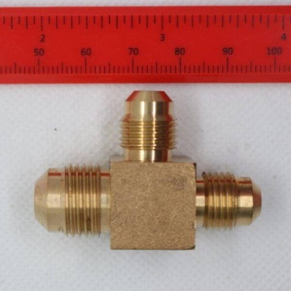 Quality Brass LPG Gas Tee Union Fitting 3/8" Male SAE Flare x 5/16" Male SAE Flare x 5/16" Male SAE Flare