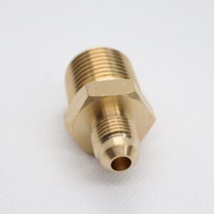 Quality Brass LPG Gas Union Fitting 3/8" Male SAE Flare to 1/2" Male BSP Thread.