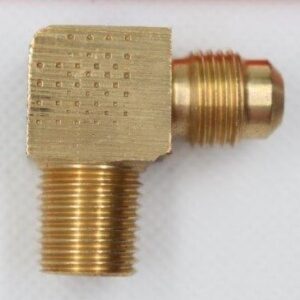 Quality Brass LPG Gas Elbow Fitting 5/16" Male SAE Flare x 1/4" Male BSP Thread