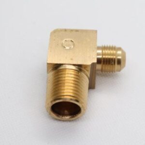 Quality Brass LPG Gas Elbow Fitting 3/8" male SAE Flare x 1/2" Male BSP Thread