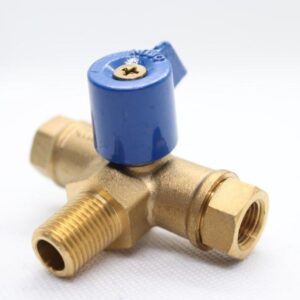 Manual Changeover Valve 1/4" Male BSP inlet with 2 x 1/4" Female Inverted flare outlets.