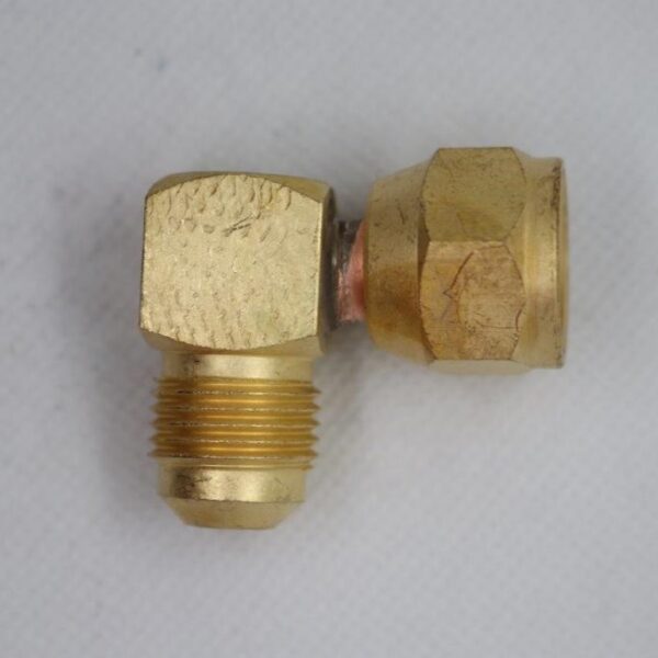 Quality Brass LPG Gas Swivel Elbow Fitting 3/8" Male SAE Flare x 3/8" Female SAE Flare