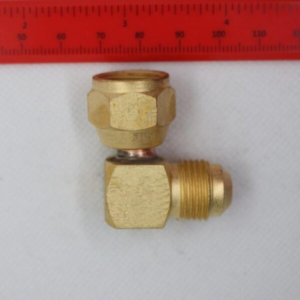 Quality Brass LPG Gas Swivel Elbow Fitting 3/8" Male SAE Flare x 3/8" Female SAE Flare