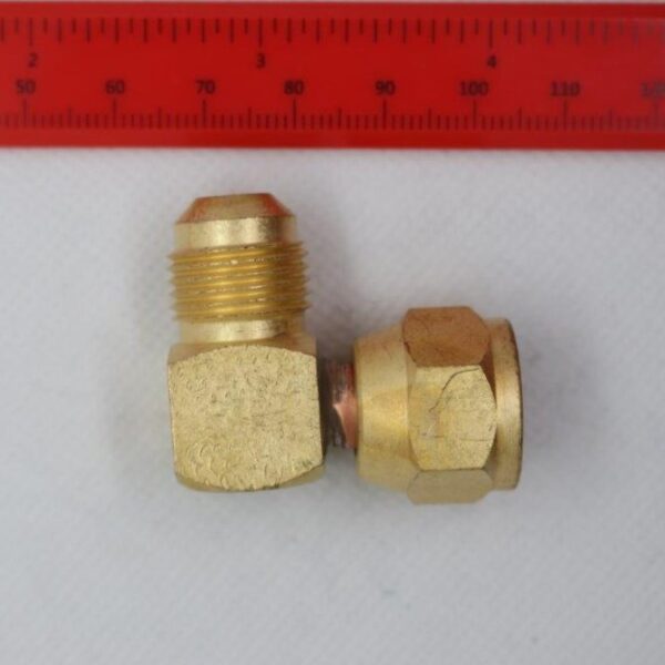 Quality Brass LPG Gas Swivel Elbow Fitting 3/8" Male SAE Flare x 3/8" Female SAE Flare