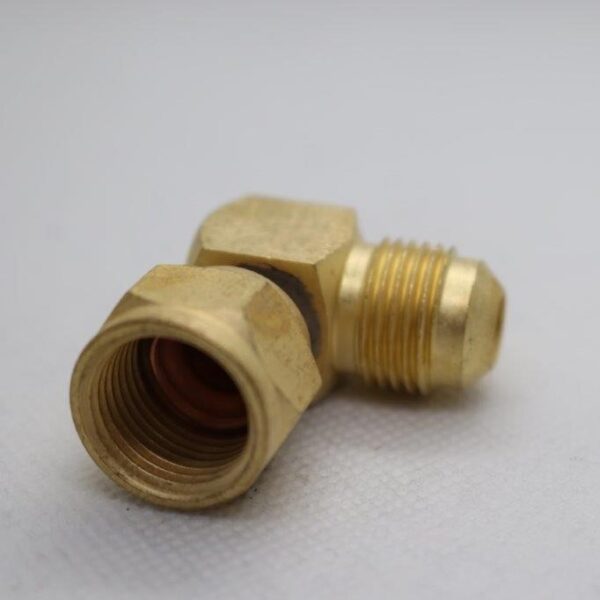 Quality Brass LPG Gas Swivel Elbow Fitting 3/8" Male SAE Flare x 3/8" Female SAE Flare