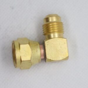 Quality Brass LPG Gas Swivel Elbow Fitting 5/16" Male SAE Flare x 5/16" Female SAE Flare Swivel